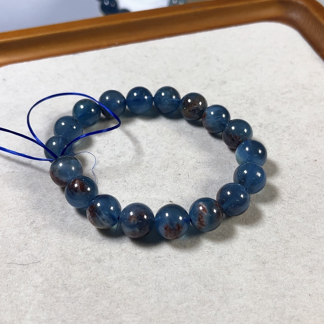 水晶手链未镶嵌魔鬼蓝岛屿海蓝宝11.1mm