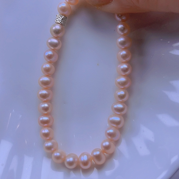 淡水珍珠手绳合金