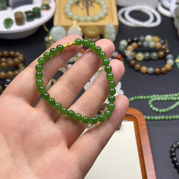 和田玉未镶嵌手链