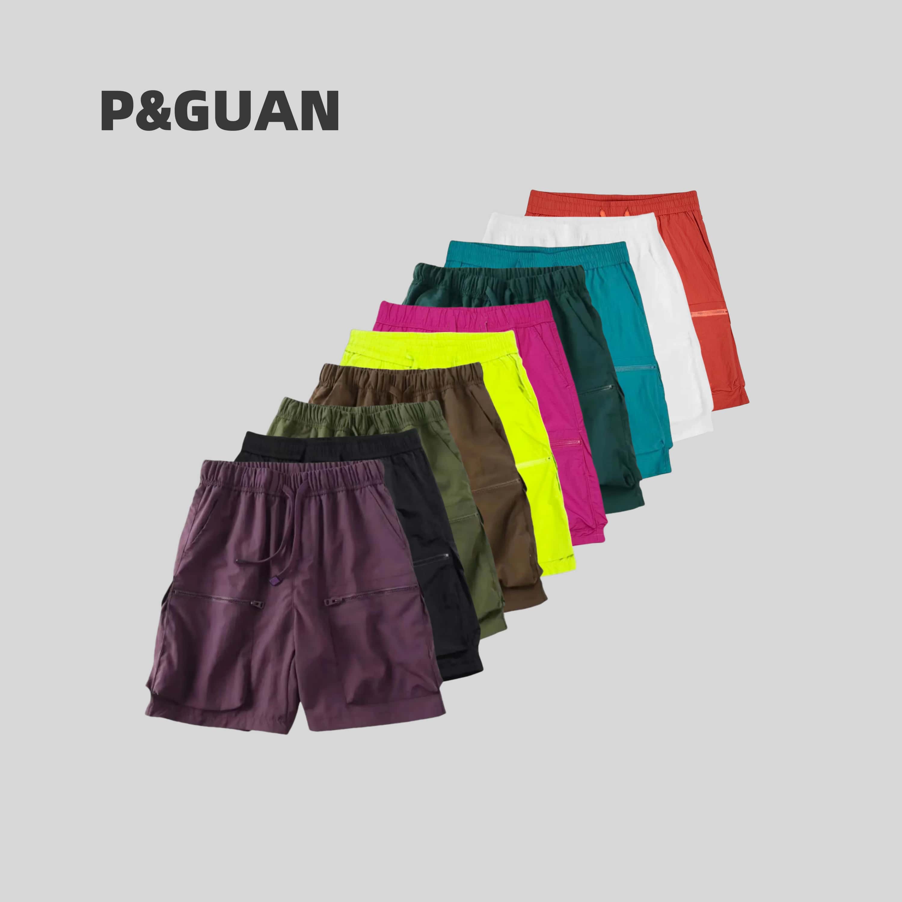 【夏季】新款情侣运动百搭拉链大口袋工装短裤8207