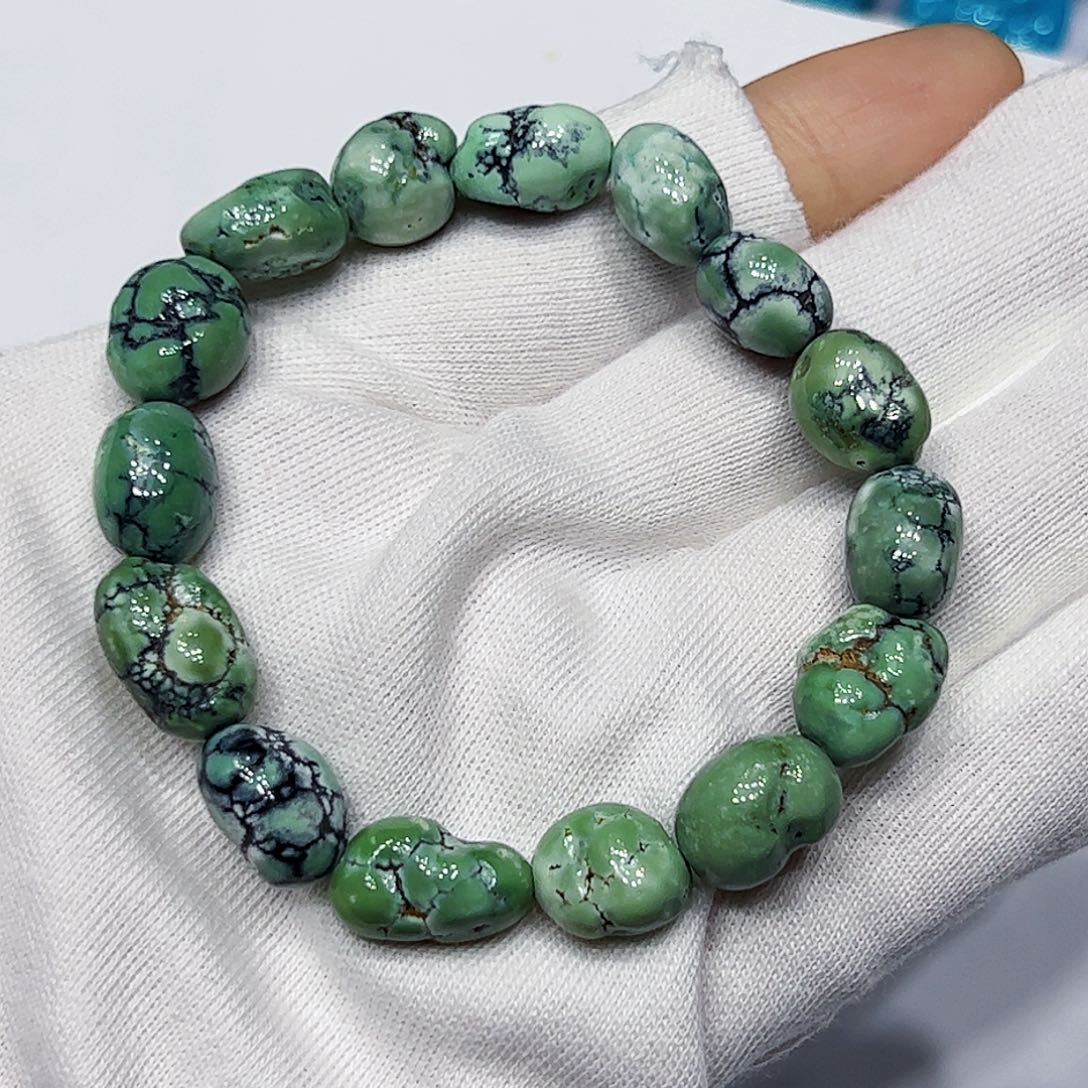 绿松石未镶嵌颈饰菜籽黄手串