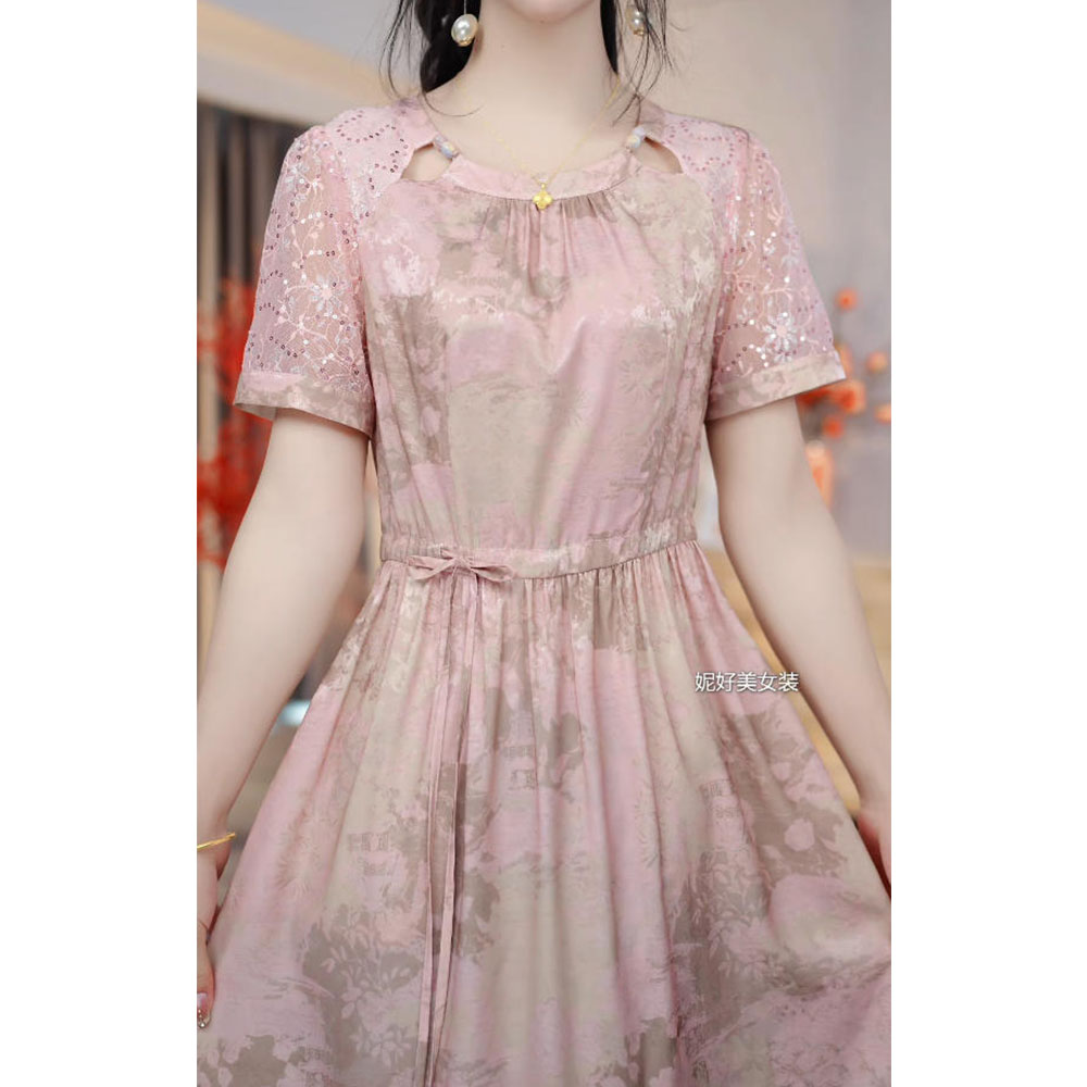 [NHM202529]夏季气质修身收腰显瘦新款2025新品连衣裙时尚减龄