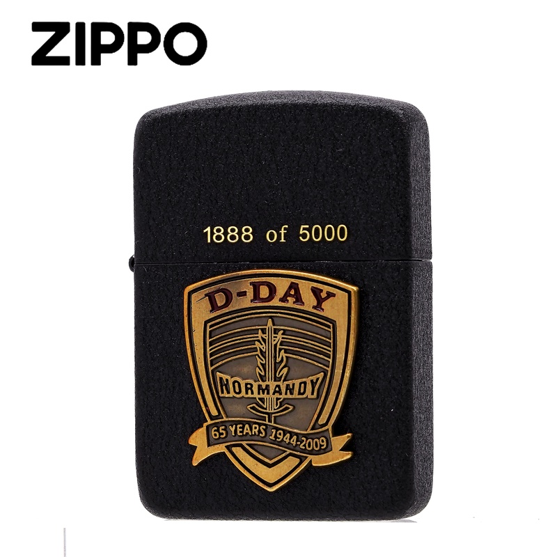 ZIPPO打火机/黑裂漆【诺曼底】男士防风打火机DY9920TZ【阿明1】
