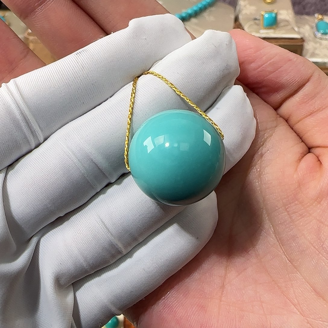 绿松石未镶嵌19mm➕单珠