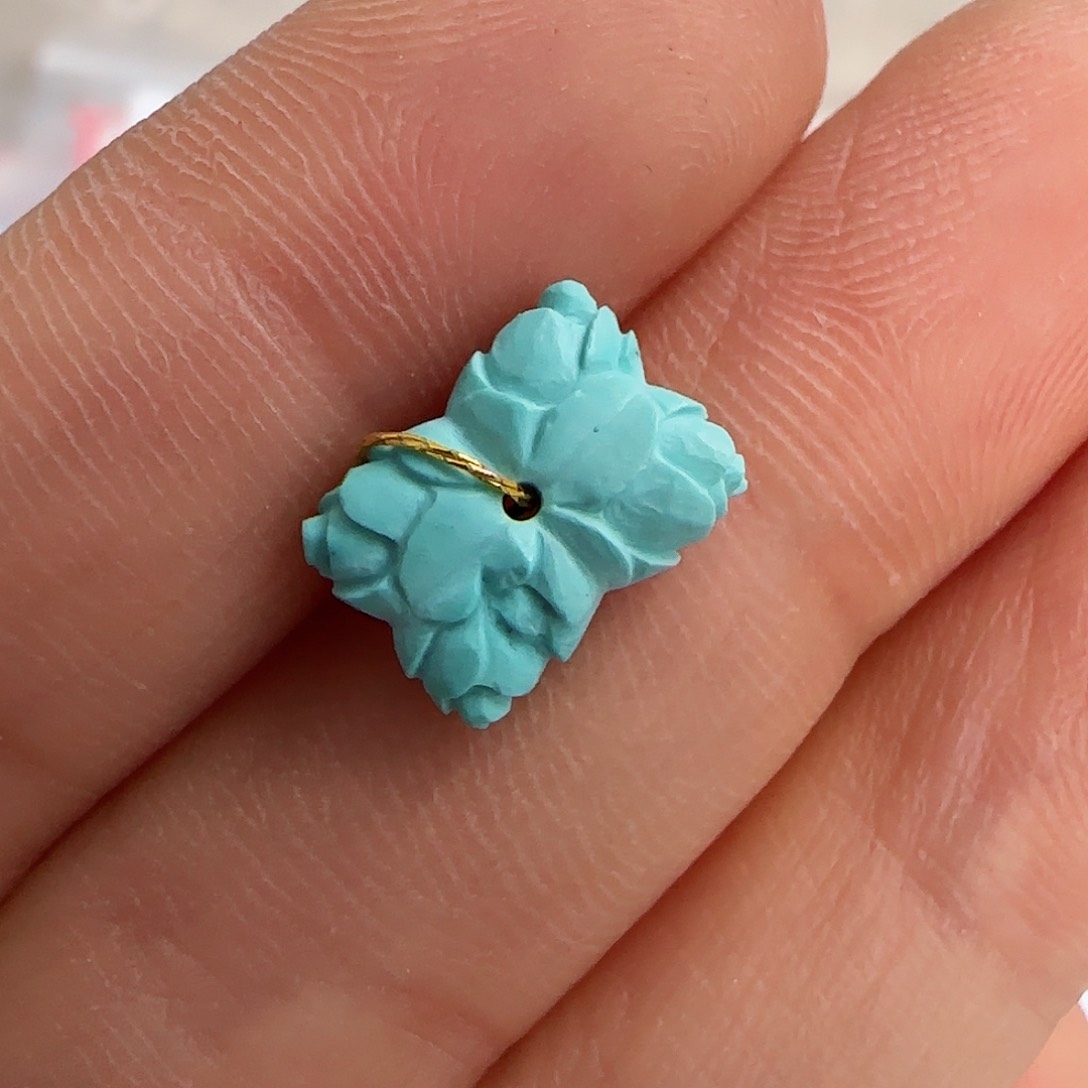 绿松石珠宝半成品未镶嵌