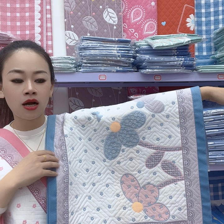 棉蓝色椰子树纯棉