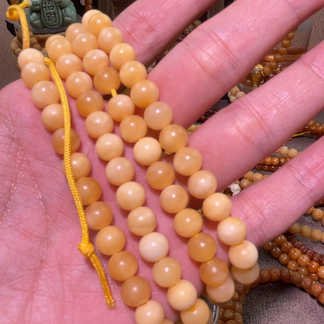 星月菩提吊坠Z***ෆ8×8玉化圆珠脖挂