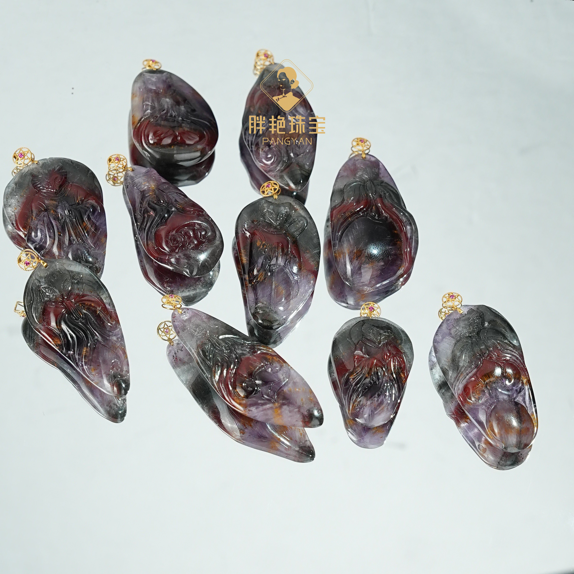 L*【清安】18k极光凤九吊坠@YL002112314@-多样性发其一