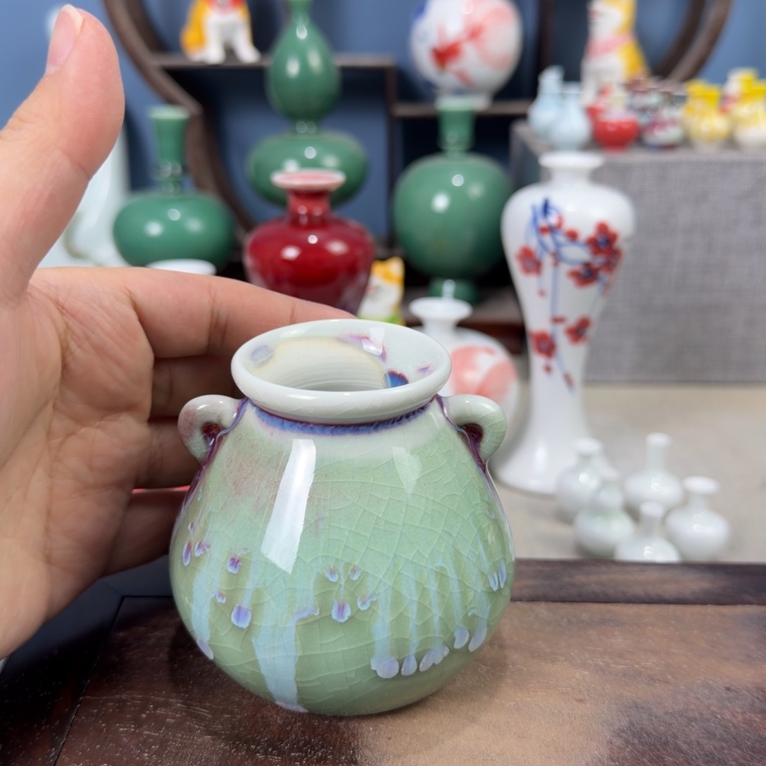 陶瓷手工小花器摆件