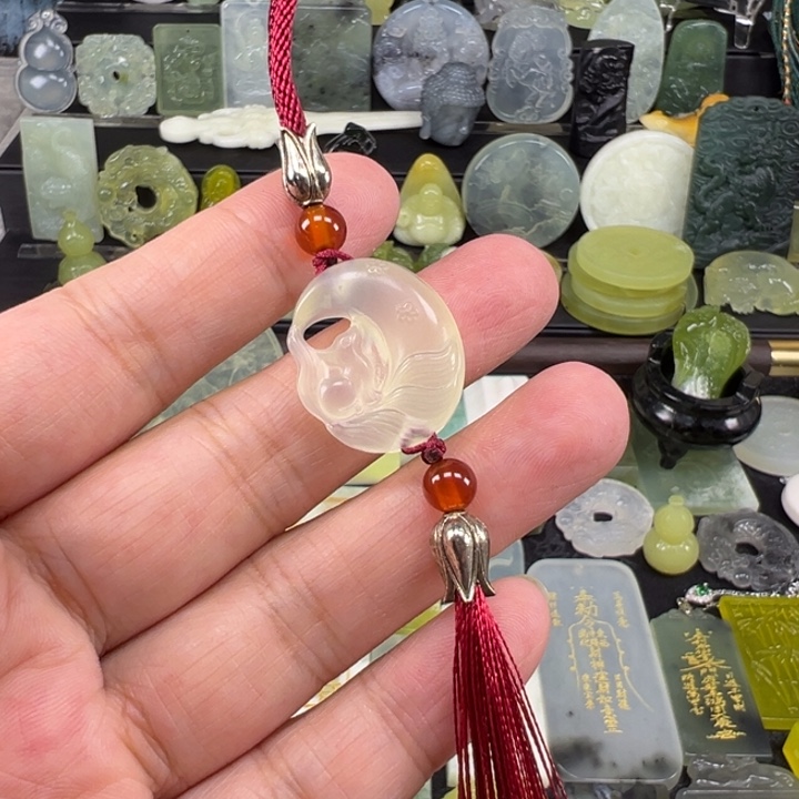 蛇纹石玉未镶嵌吊坠(赠链)