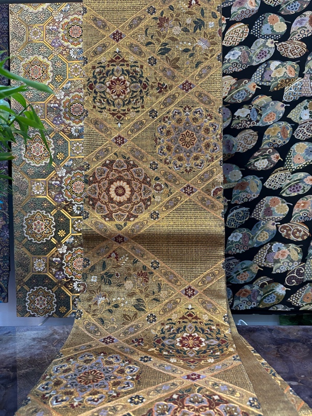 全新六通宝相花纹超精细苏工总刺绣带