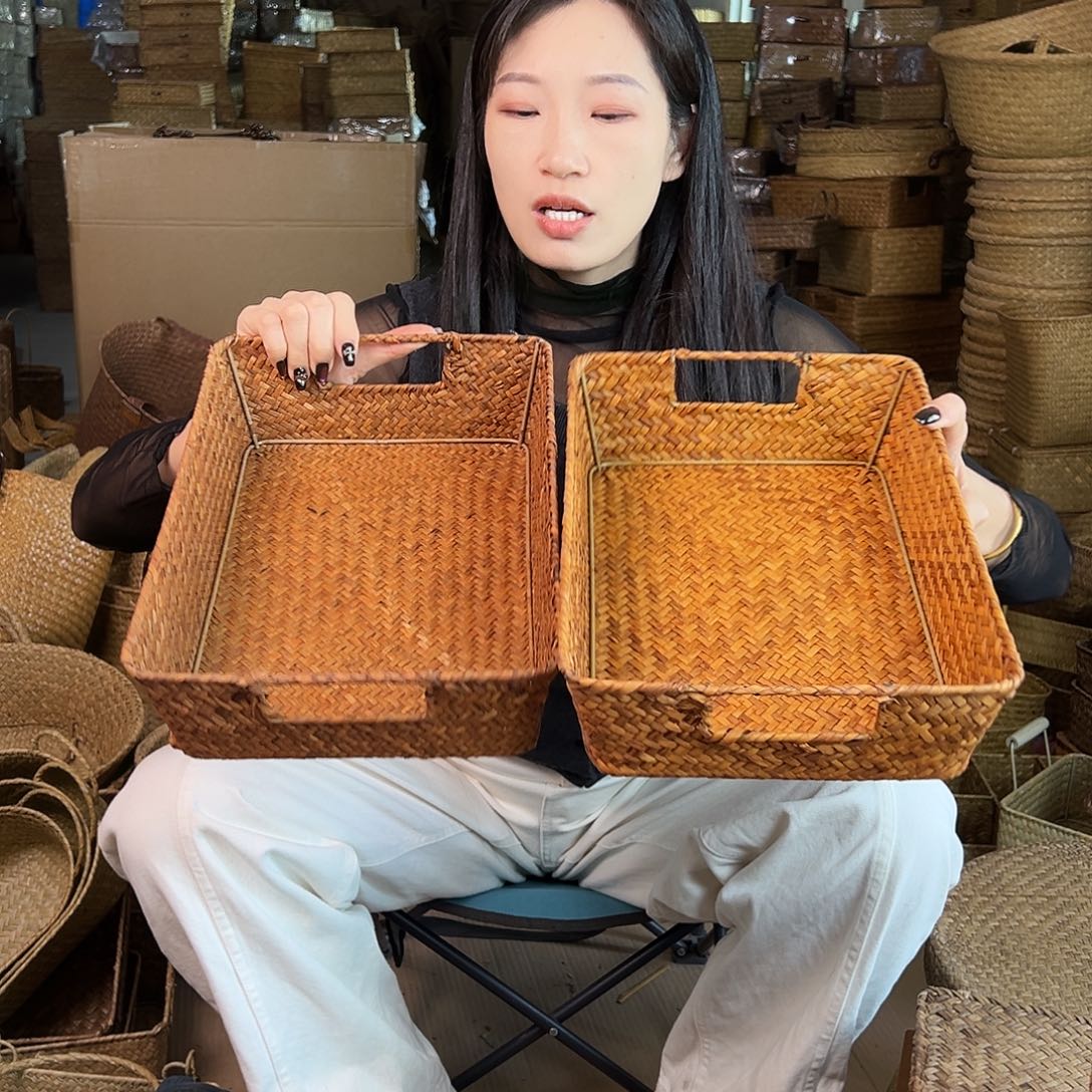 草编草编包/草编收纳盒微瑕疵