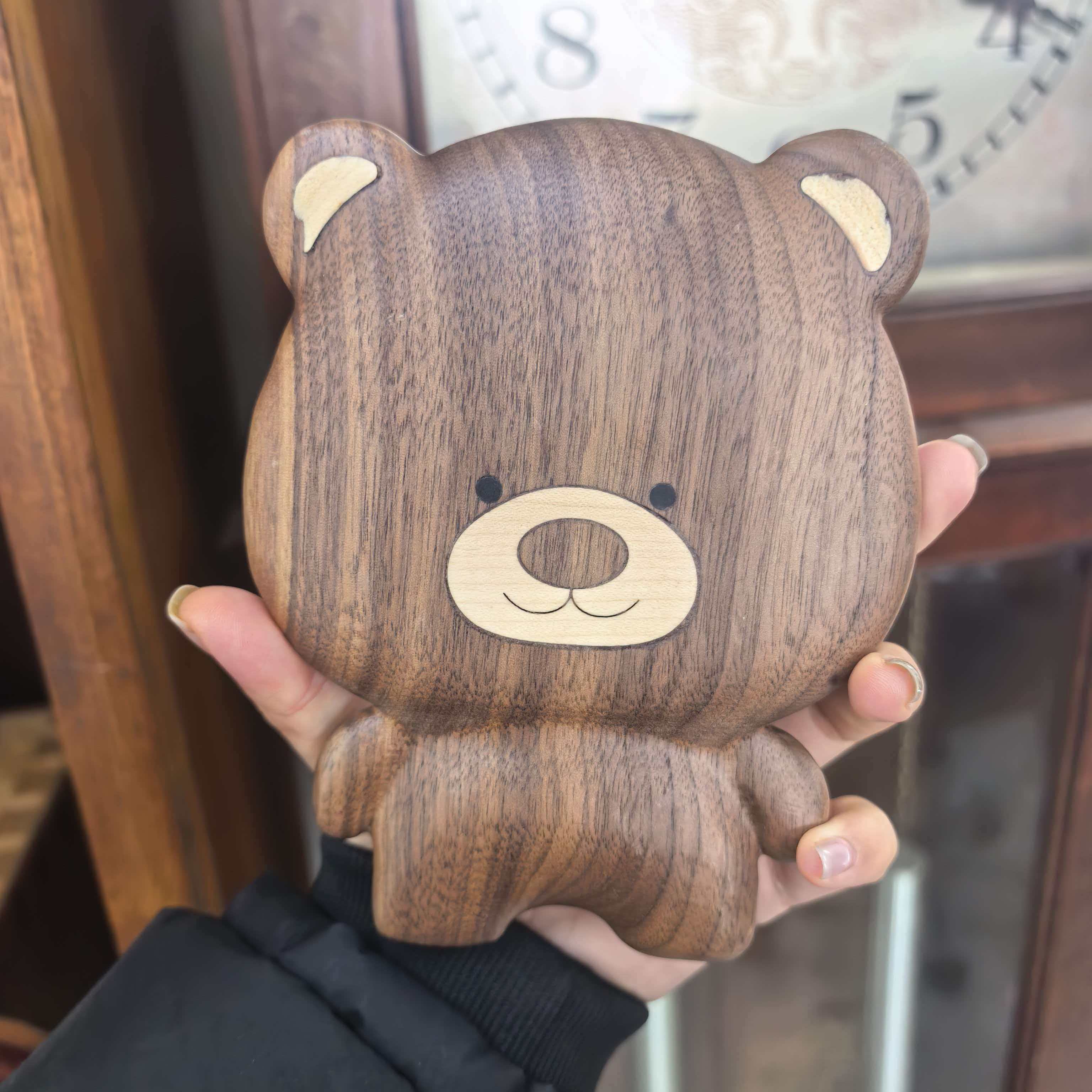 大熊大镜子 磁吸冰箱贴 化妆补妆镜子家居摆件