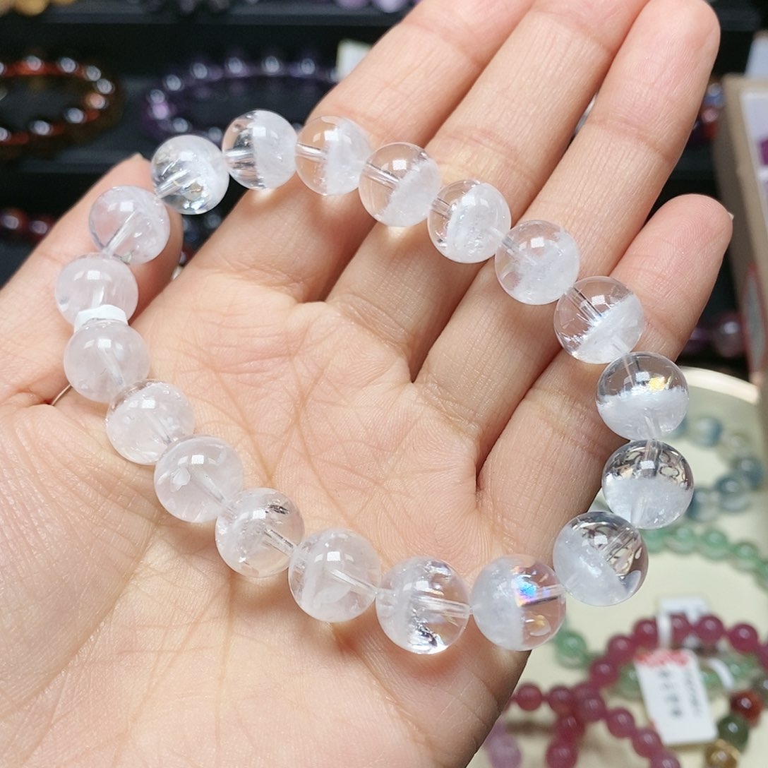 水晶手串未镶嵌白幽灵