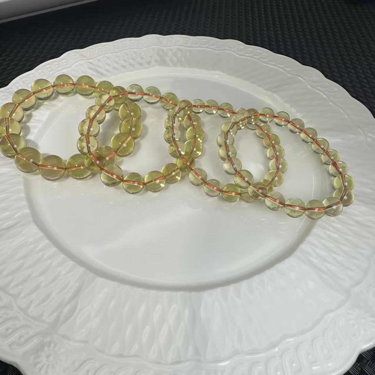 巴西金橘黄水晶手链高品暴力黄水晶多样性发其一