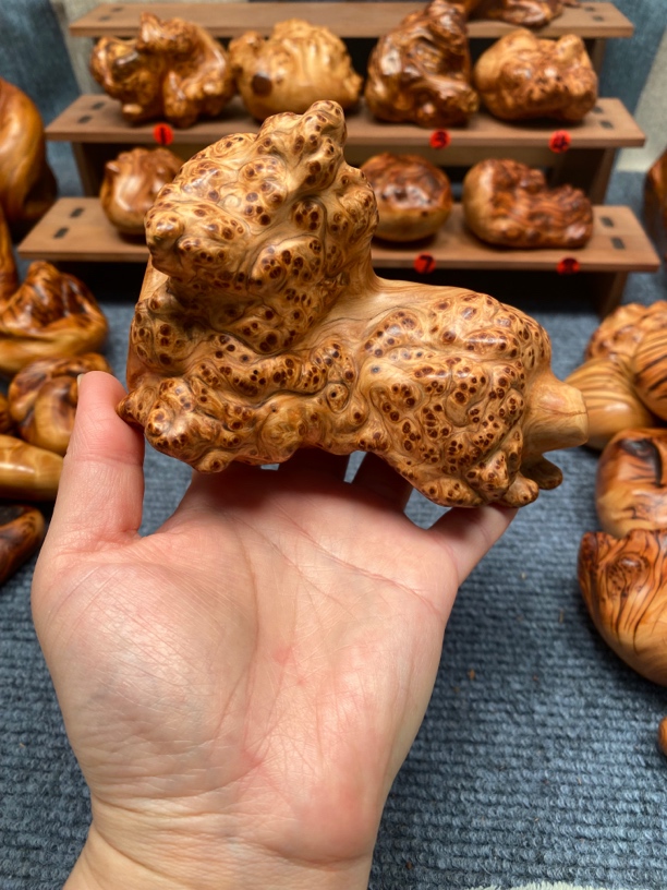 北太行崖柏陈化瘤花像形摆件