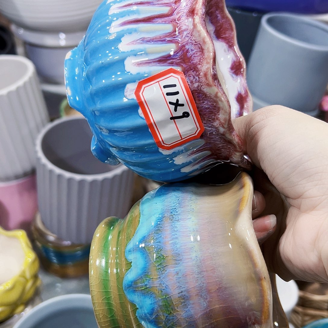 外贸尾单陶瓷花盆凑单10米包邮