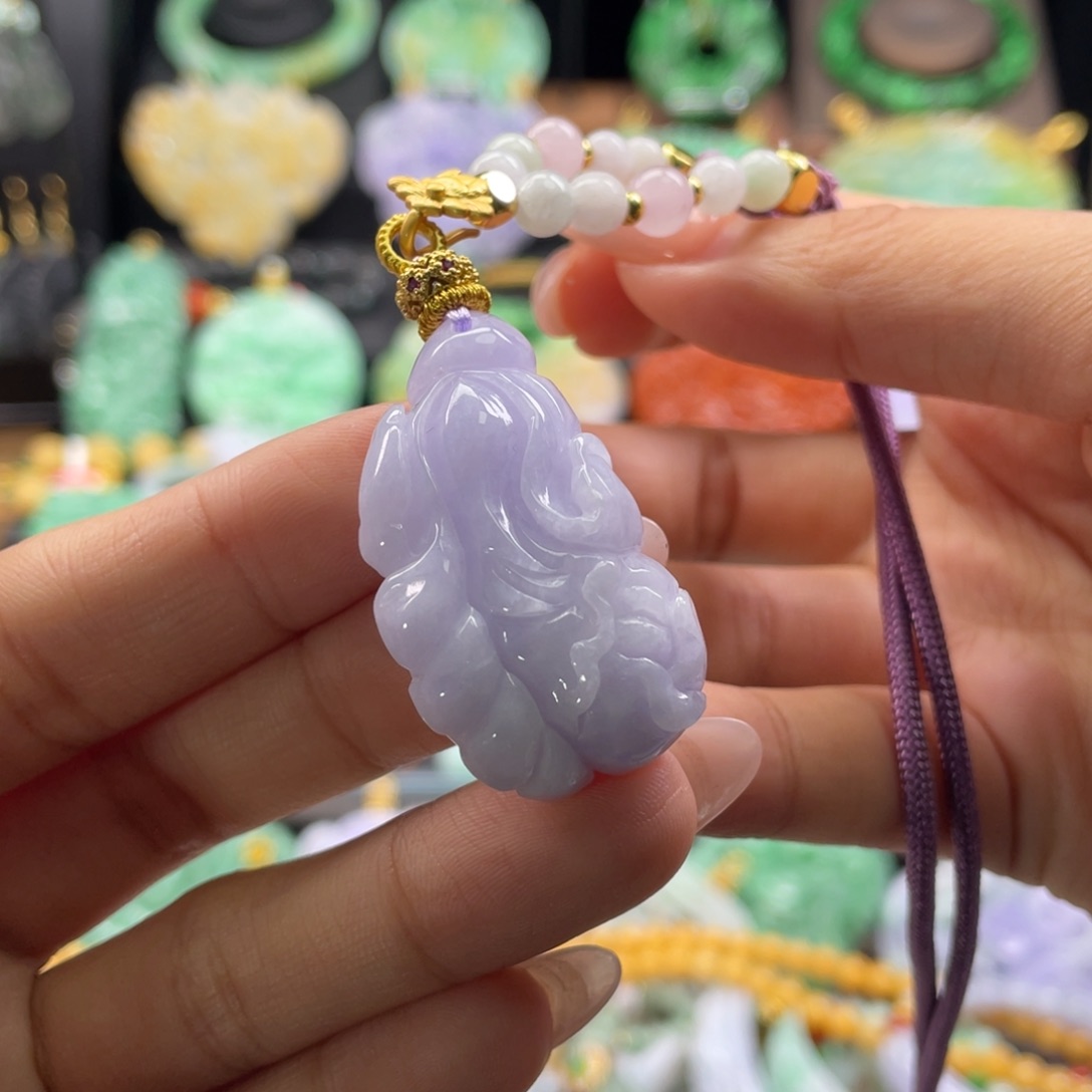 翡翠未镶嵌颈饰代编织