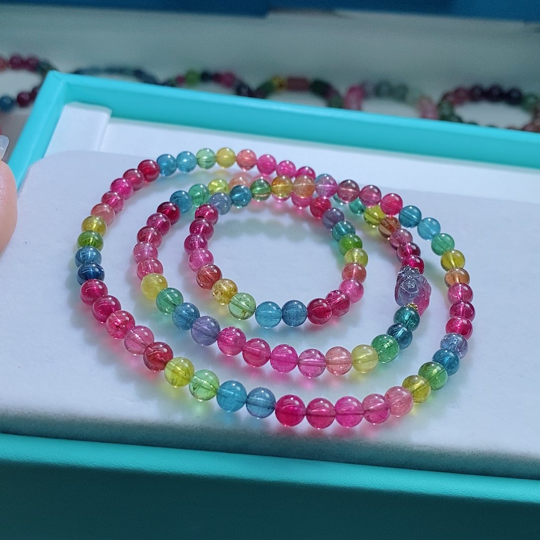 碧玺手链未镶嵌5.7mm左右