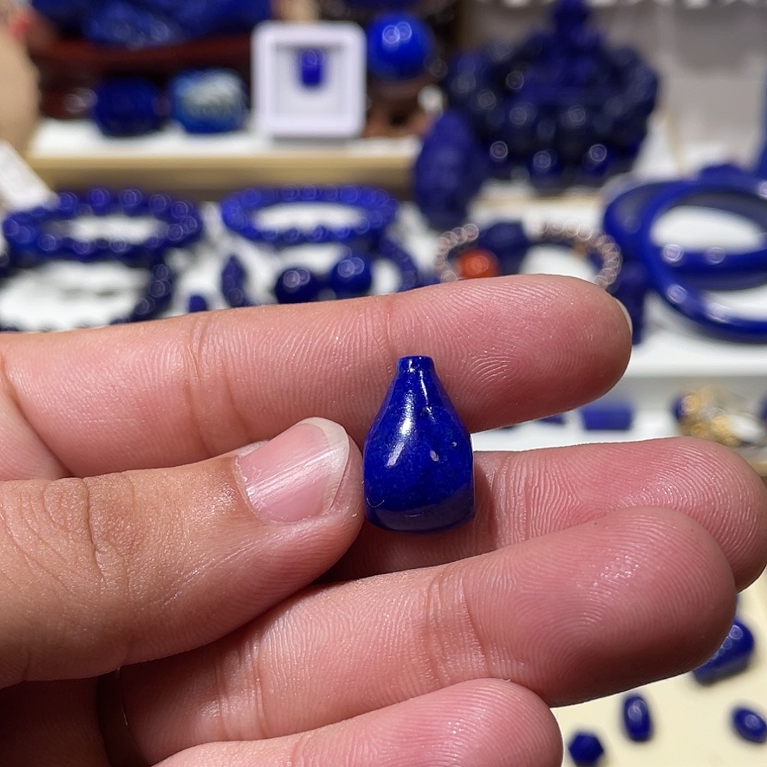 皮***蟹青金石未镶嵌12mm奶嘴三通