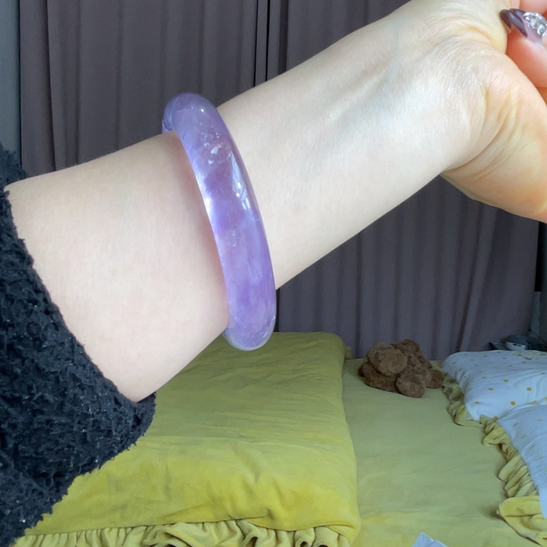 水晶手镯63圈口55号未镶嵌