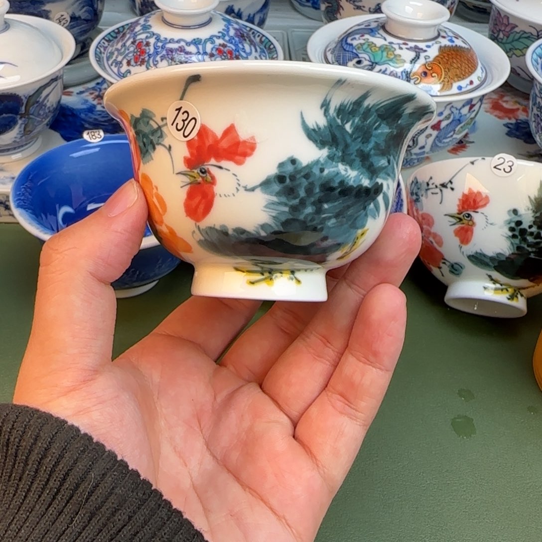彦祖纯手工手绘茶具130