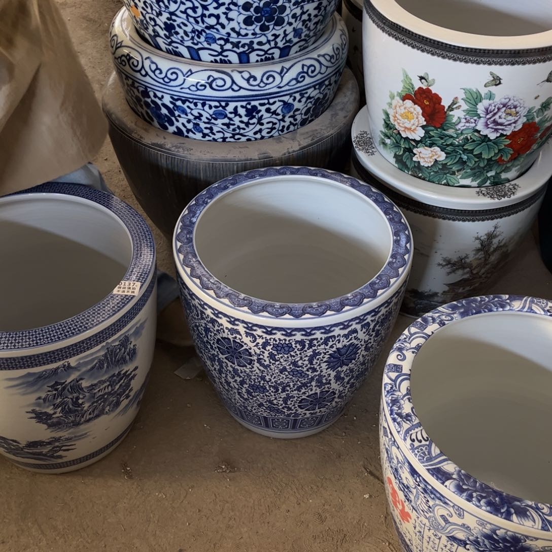 瓷片缠枝莲43高度43.88888