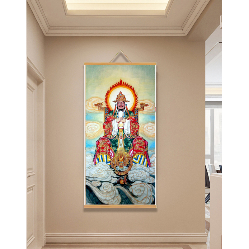 【317龙五爷】60x120cm现代简约挂轴装饰画