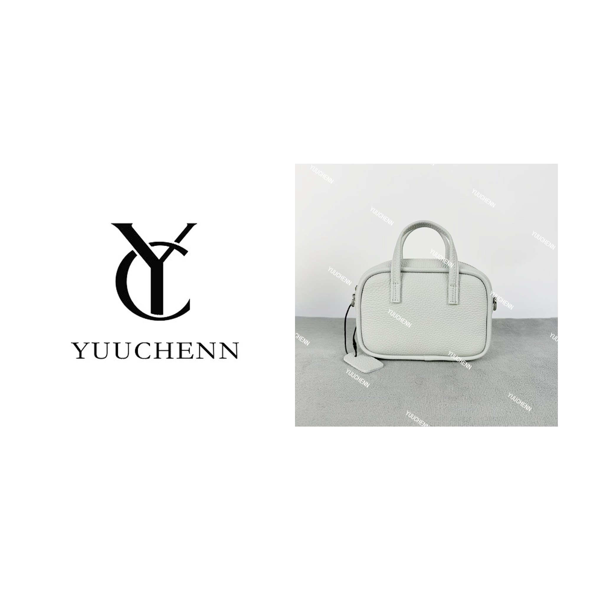 YUUCHENN/【Feather bag】进口TC皮18cm 圣杯蓝 HH6074