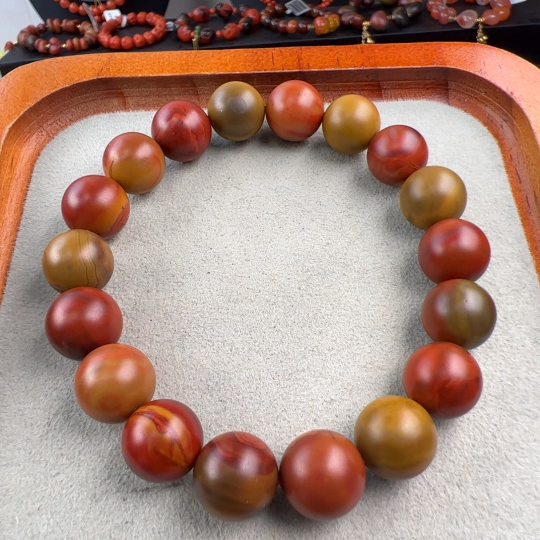 南红玛瑙未镶嵌（哑光大山包圆珠11mm+