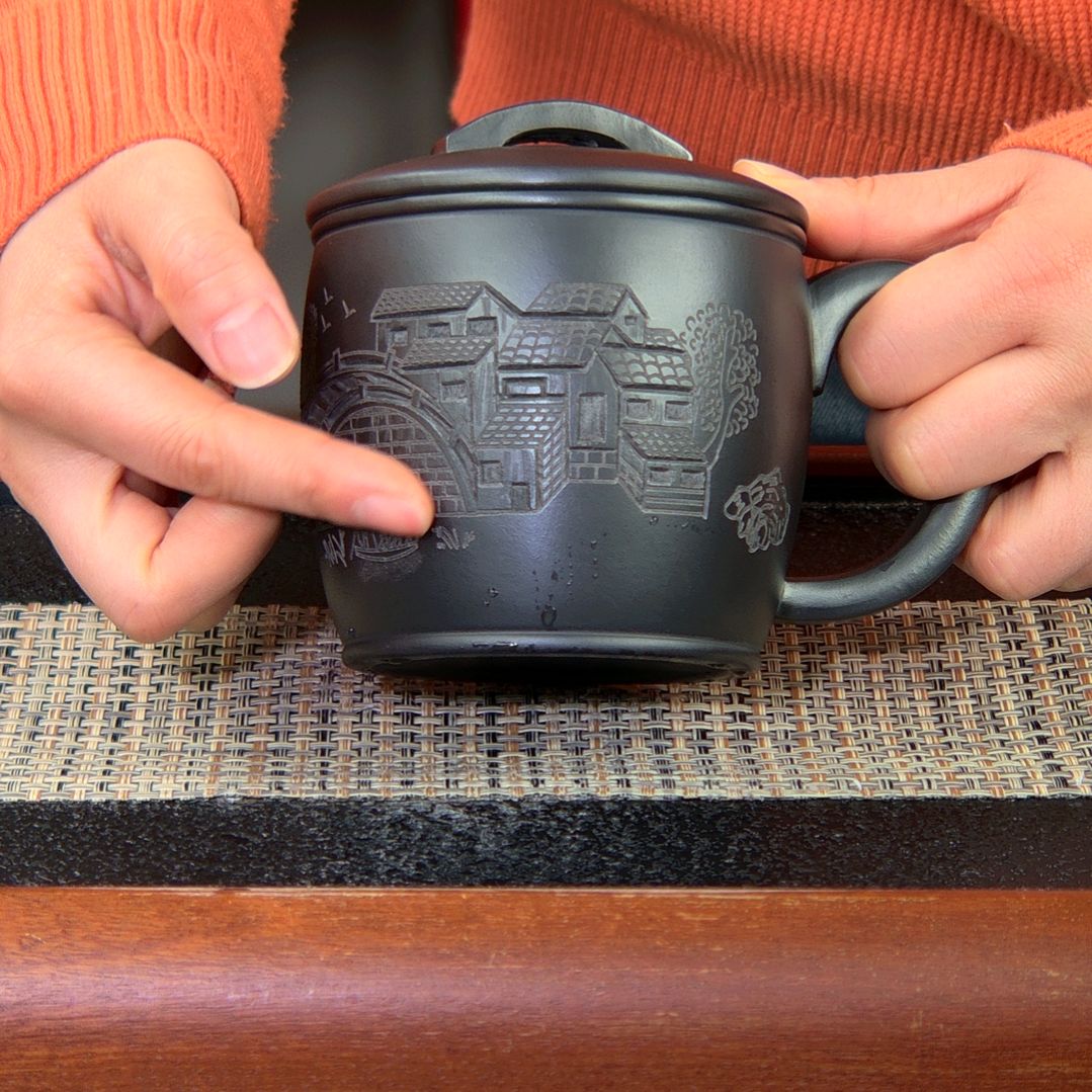 【闪购商品】绿泥茶杯高货放漏