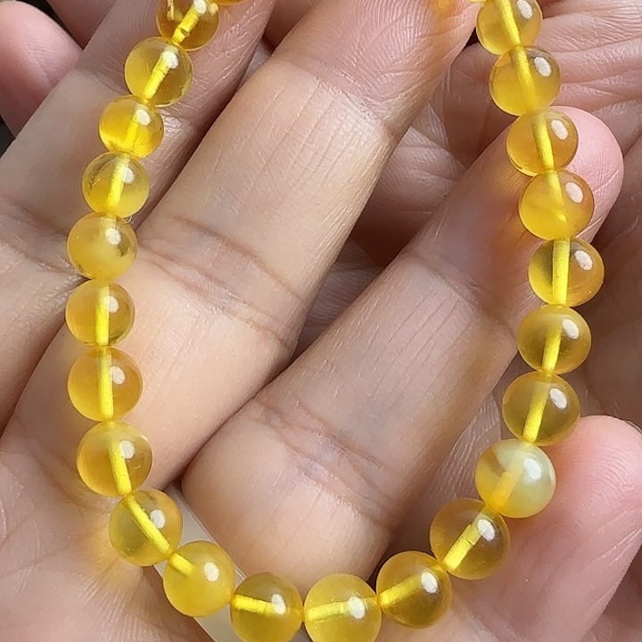 琥珀未镶嵌手链手串