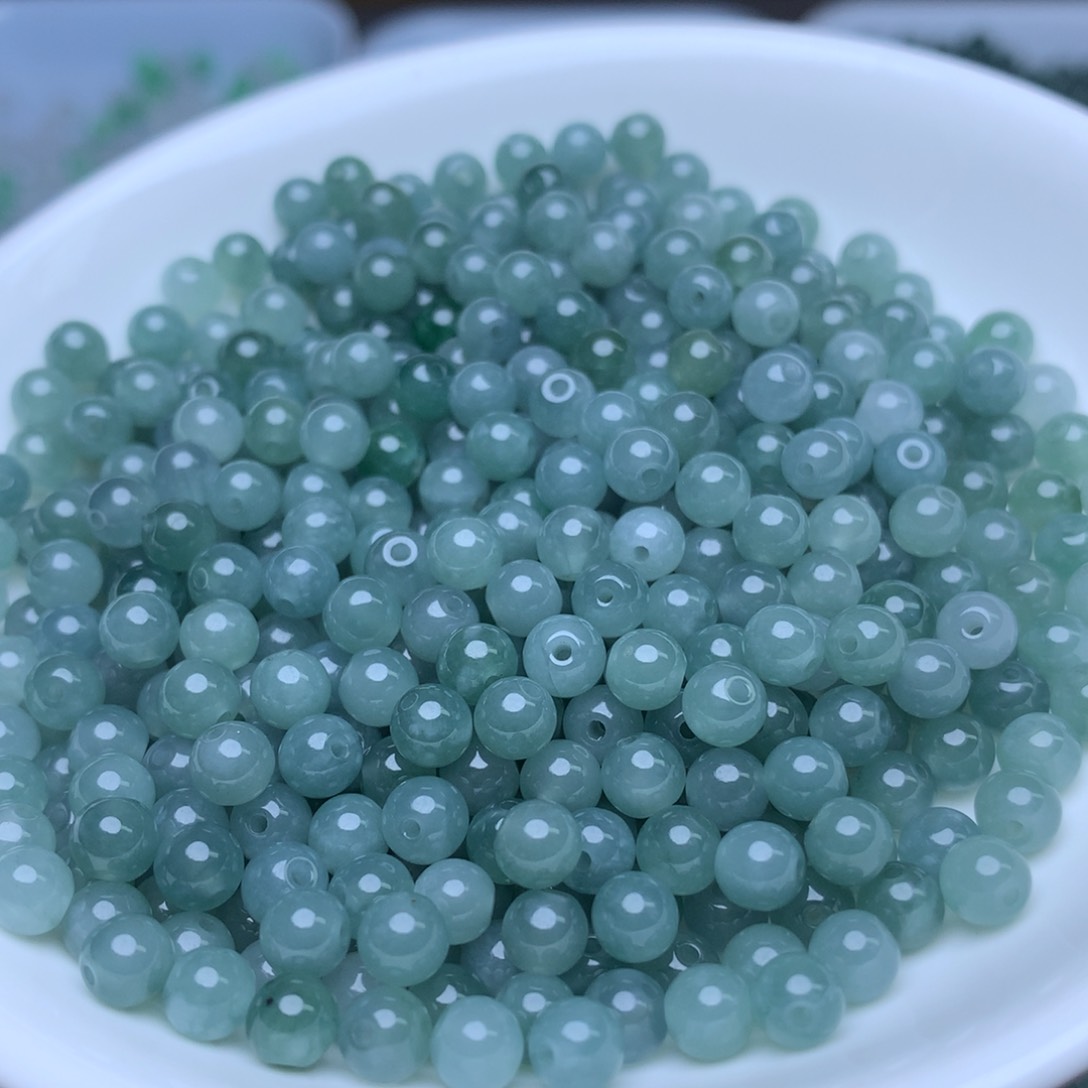 【闪购商品】翡翠手链未镶嵌卡4.7冰透蓝水50个