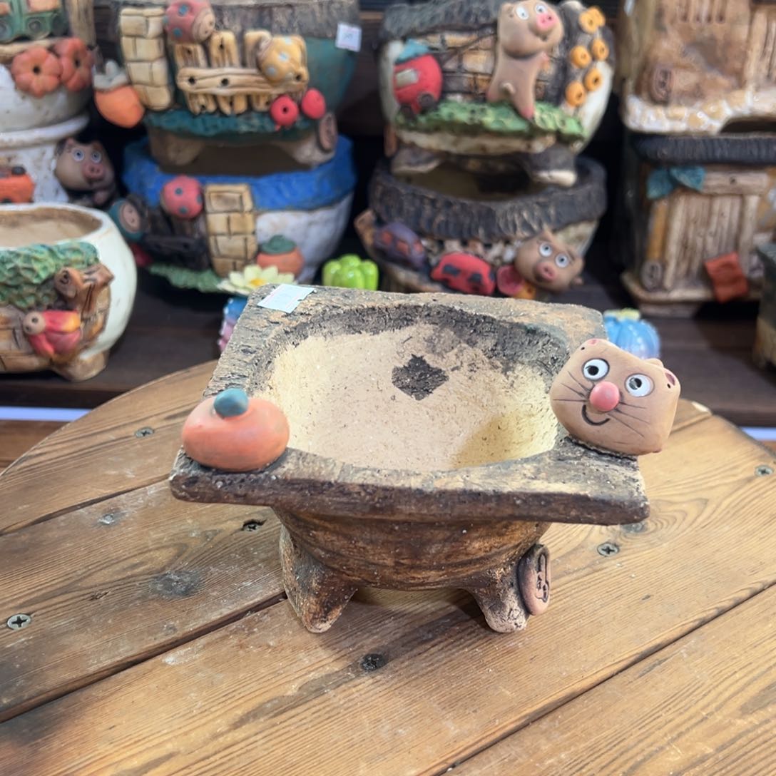 红陶嘻哈多肉花盆