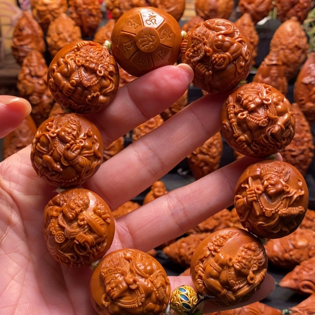 r***r橄榄核手串/手链八大明王