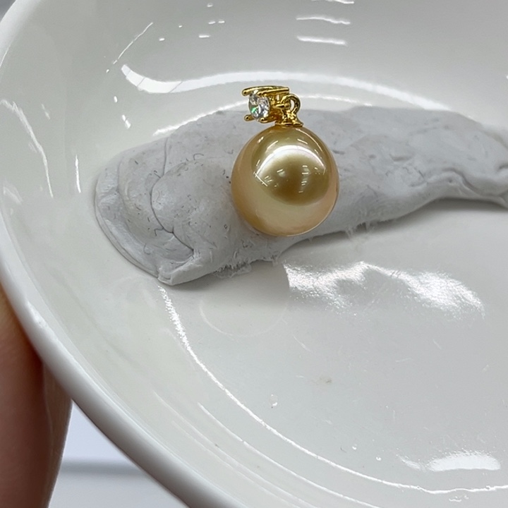 银S925镶嵌吊坠(不含链)海水珍珠11-12mm