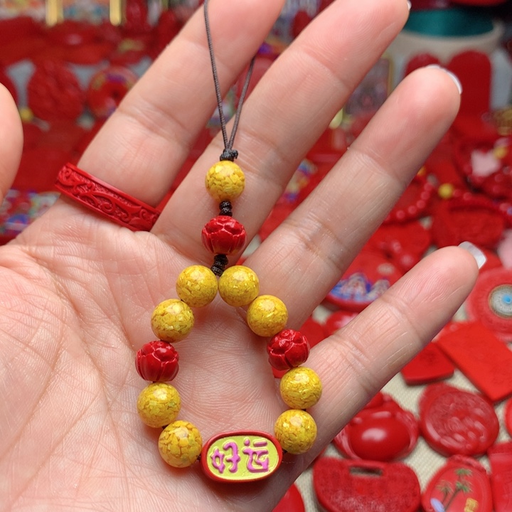天然辰砂工艺品朱砂手机坠