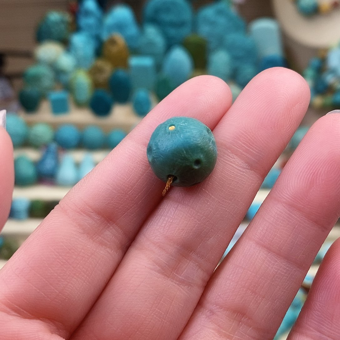 绿松石珠宝奇石未镶嵌13mm