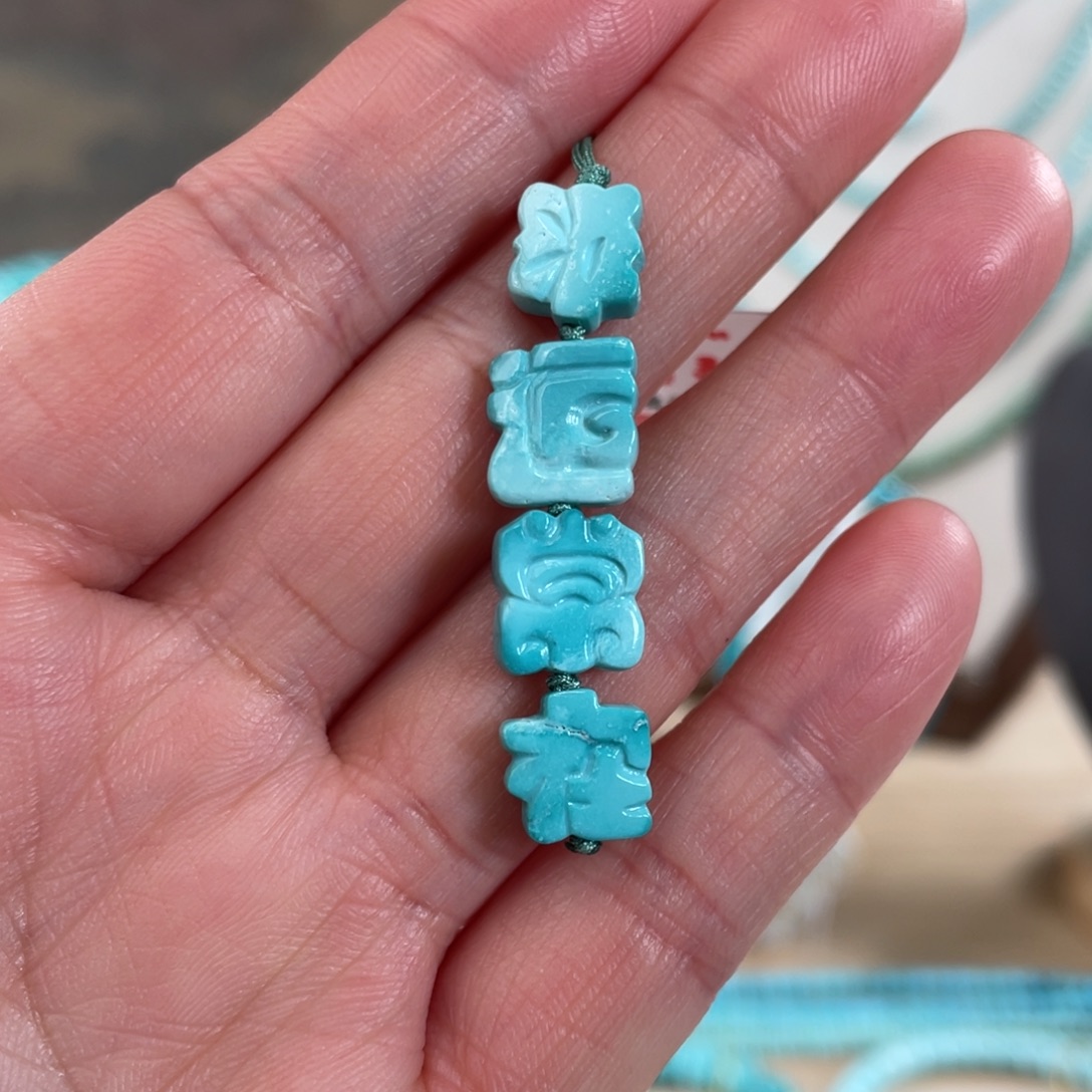 绿松石未镶嵌套链好运常在套装