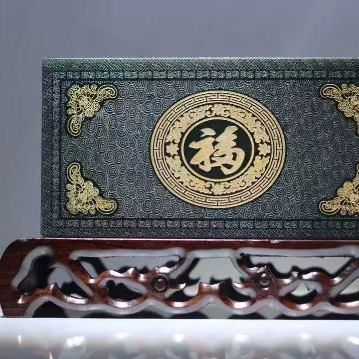 天然和田玉踏青小摆件