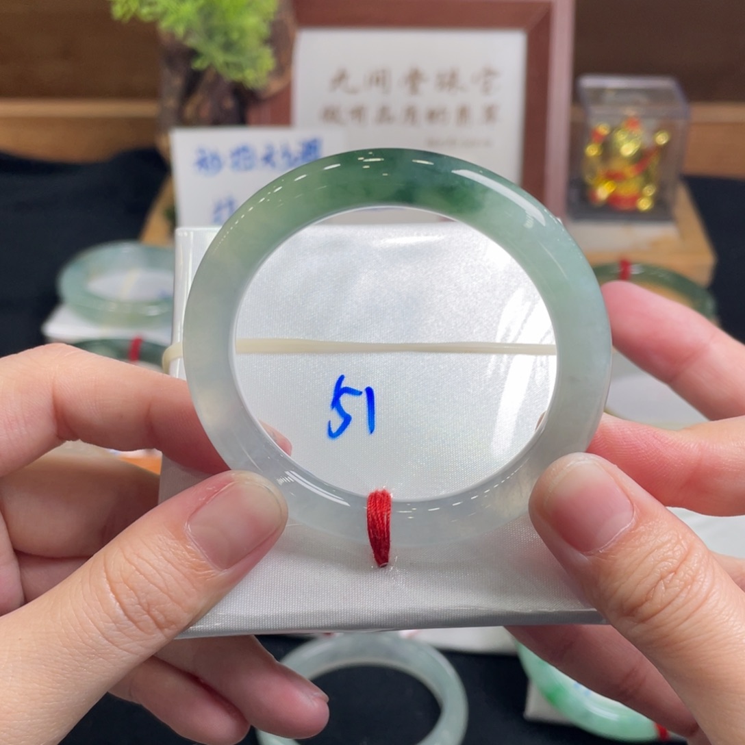 翡翠手镯未镶嵌51 圆条 