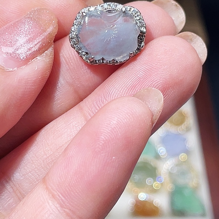 翡翠银S925镶嵌颈饰