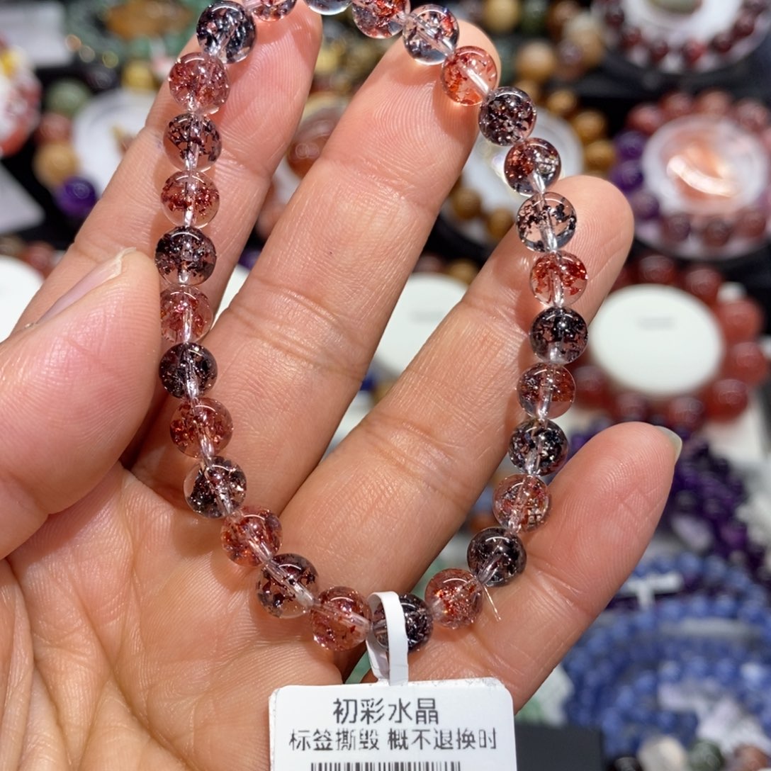 水晶手串未镶嵌彩毒液