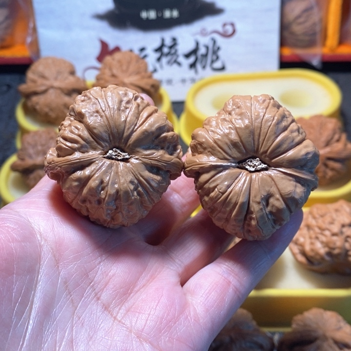 文玩核桃把件南瓜墩43 44 46.4 克