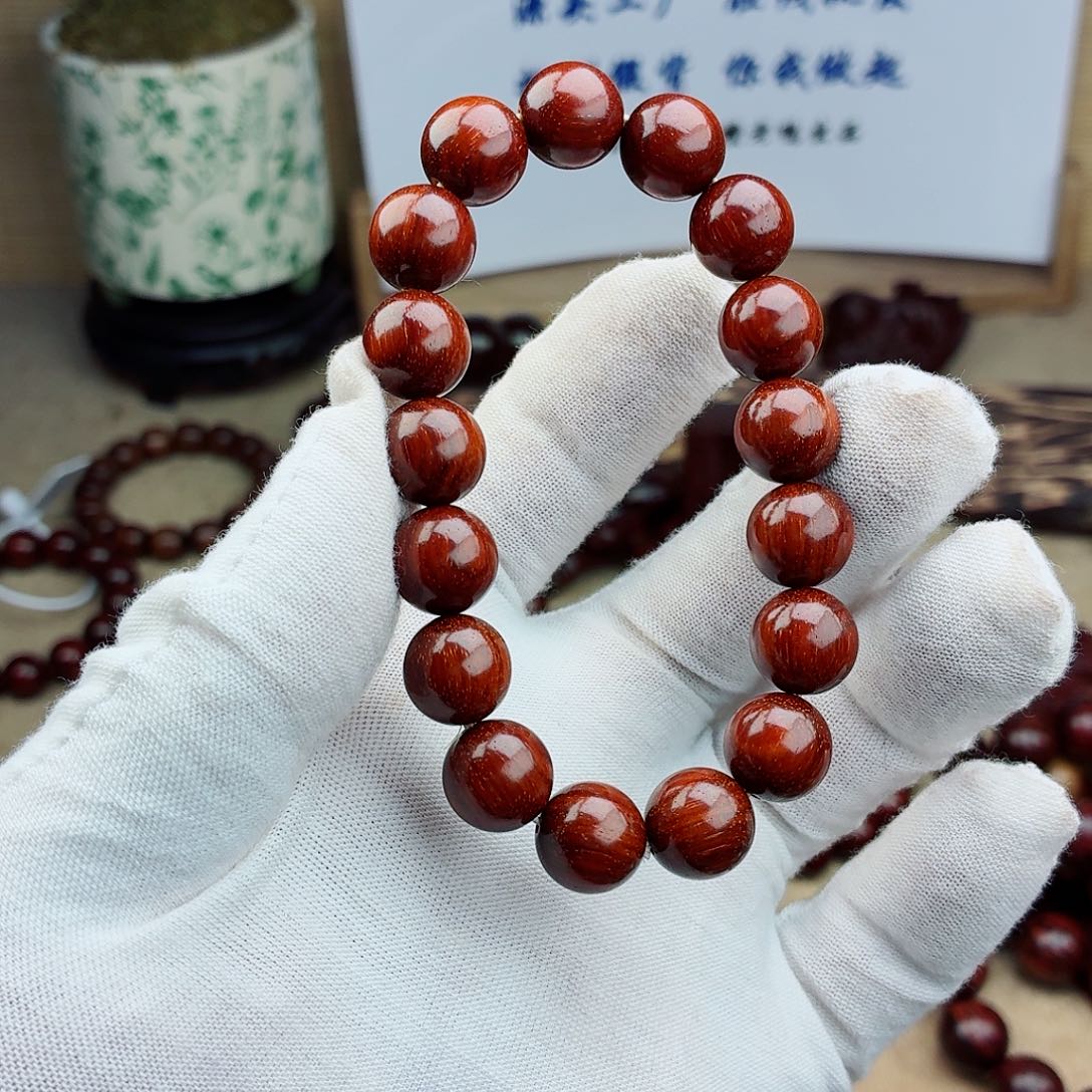 。****手串/手链檀香紫檀（小叶紫檀）12高货无胶无腊