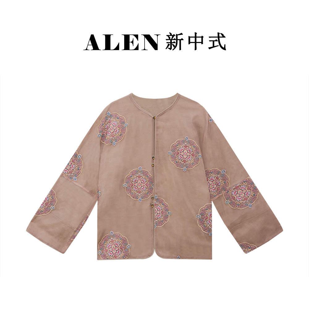 【Alen女装店】新中式国风立领气质时尚外套ZM8107