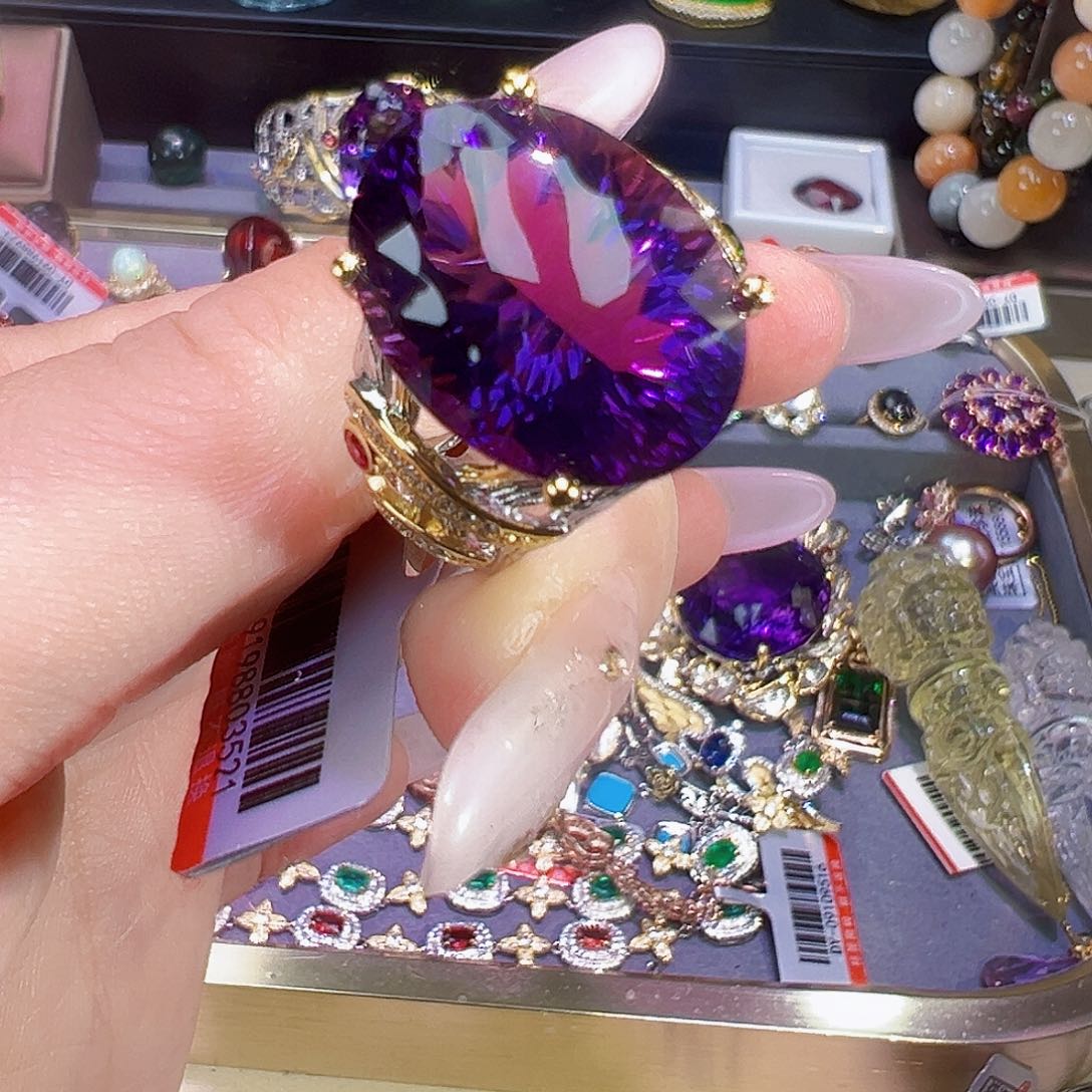 紫水晶银S925镶嵌紫晶