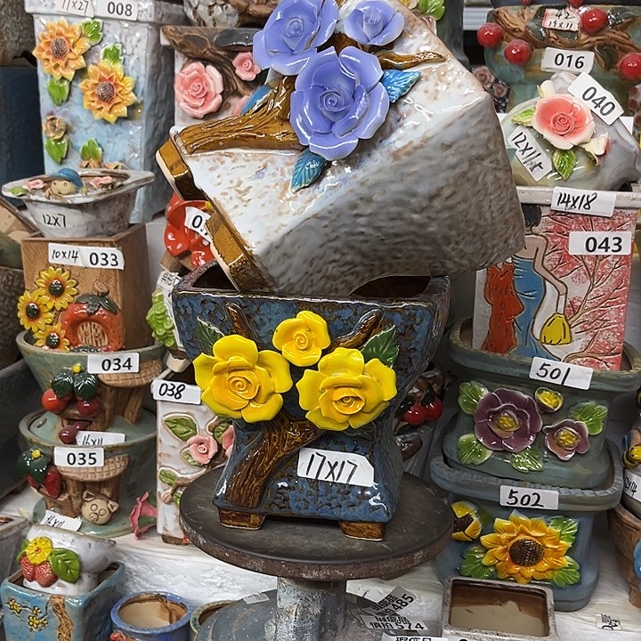 粗陶材质多肉花盆