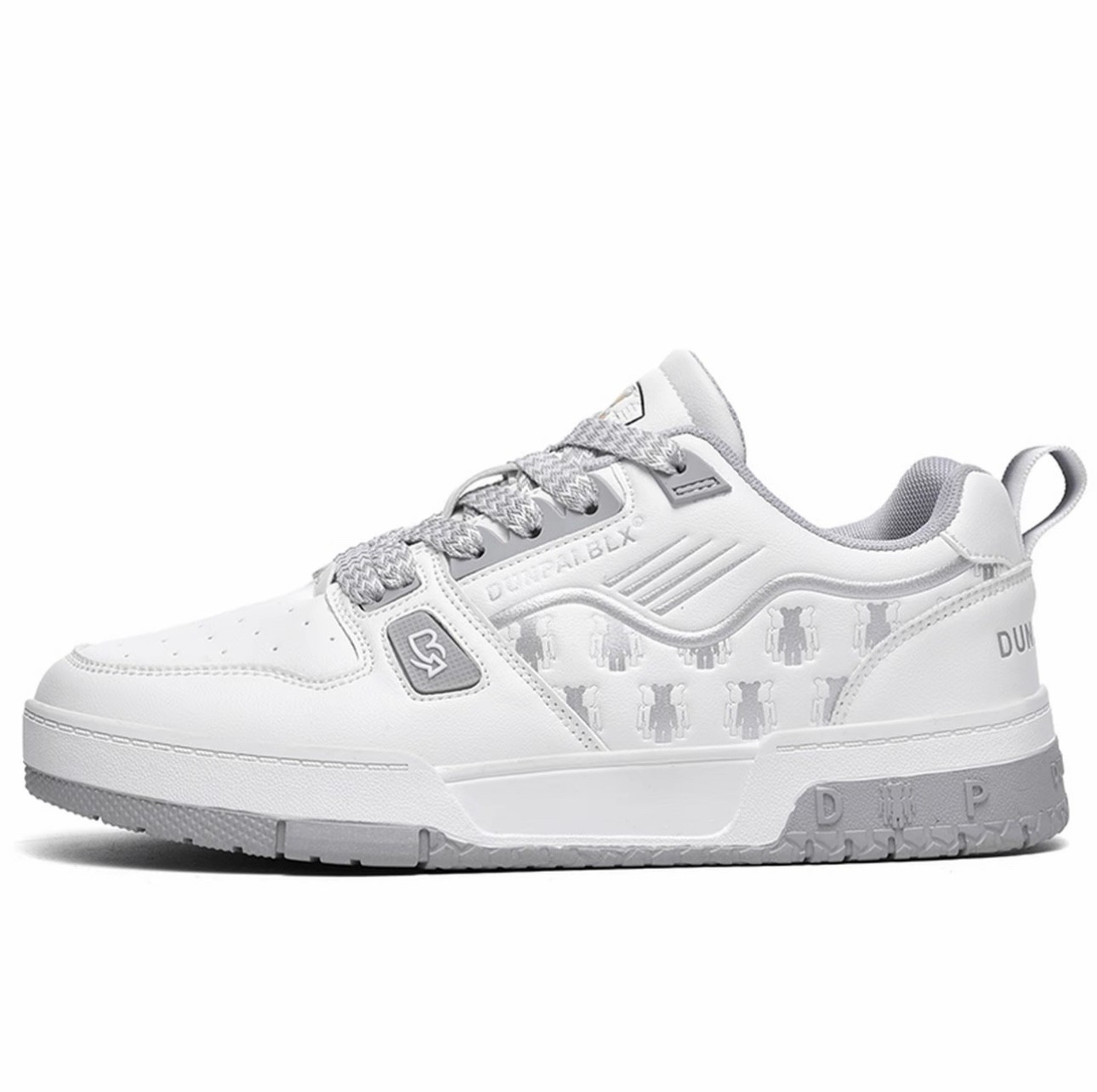 新款皮面男女同款板鞋休闲平板鞋1308【小猪1】2