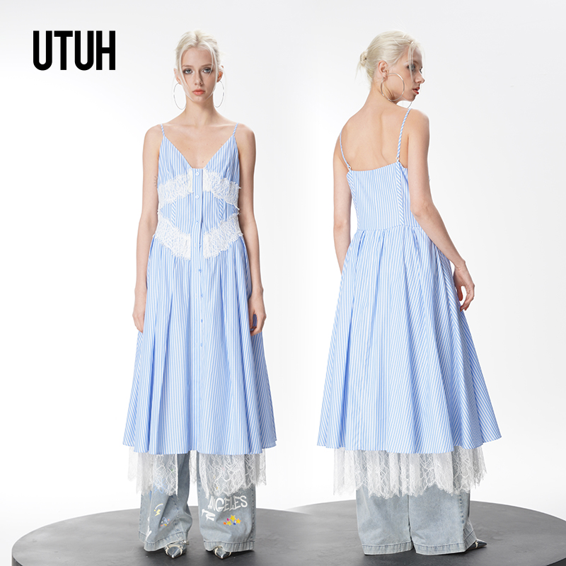 UTUH 蓝色连衣裙 TDWWR1L070